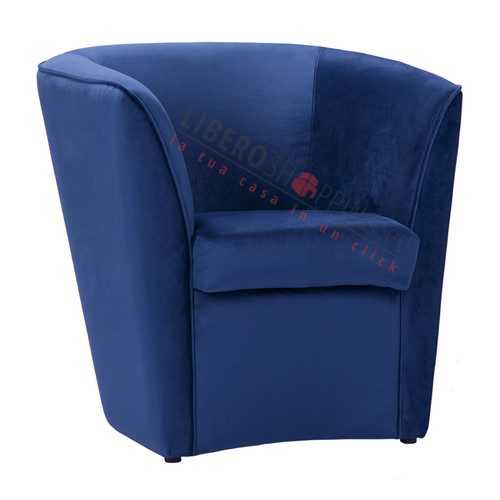 Poltrona velluto blu - blu, per