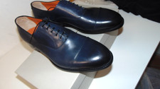 SANTONI STRINGATE IN VERA PELLE NUOVA COLL. 43,5  BLU 750,00 CART. SAN-C-016G