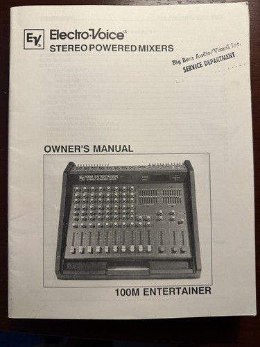 Electro voice stereo mixer - voice,