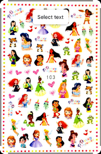 Adesivi nail art principesse - adesivi,