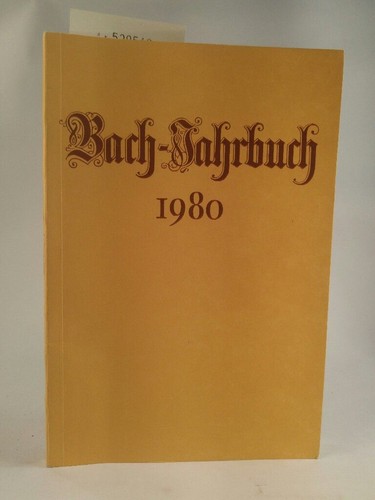 Annuario bach 1980 j - 1980, h.j
