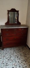 Como' cassettone antico con specchiera e pietra in marmo fine anni'800
