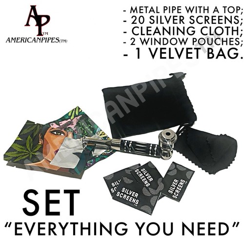 Set pipa metallo - set, per