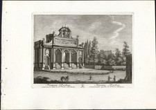 FONTANA PAOLINA, ROMA,  di  MARIANO VASI , acquaforte , pubb. 1796+ PASSEPARTOUT