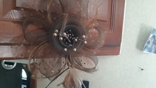 Hair Clip Brown Satin Rosette