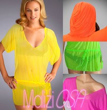 Copricostume donna miniabito caftano cappuccio pareo moda mare estate beachwear