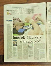 INTER CHAMPIONS E TRIPLETE - CORRIERE DELLA SERA 23 maggio 2010