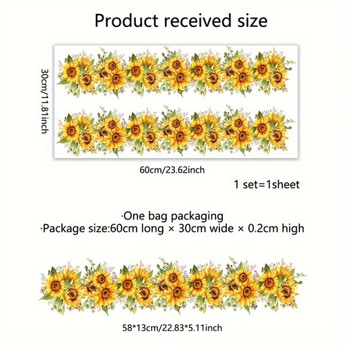 Adesivi murali girasole pvc - adesivi,