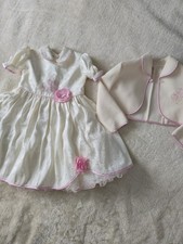 Abito bambina rosa panna con