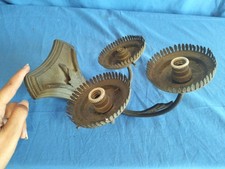 Antica Applique a Parete Ottone Tre Luci Anni 30/40 1900 liberty vintage