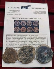 Lotto 3 Monete Repubblica Romana Con Certificato Di Autenticità