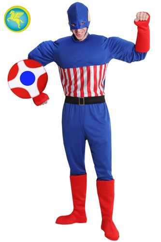 Costume capitan america - capitan, adulto