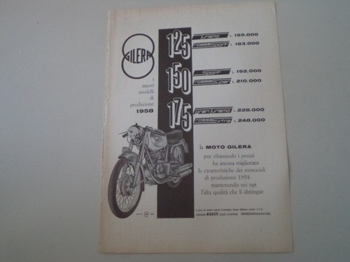 Advertising pubblicità 1958 - advertising,