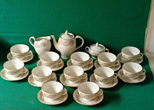 SERVIZIO TÈ THE 12 TAZZE PERSONE PORCELLANA FIORI RICHARD GINORI VINTAGE. CT7