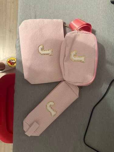 Set borsa rosa seersucker - set,