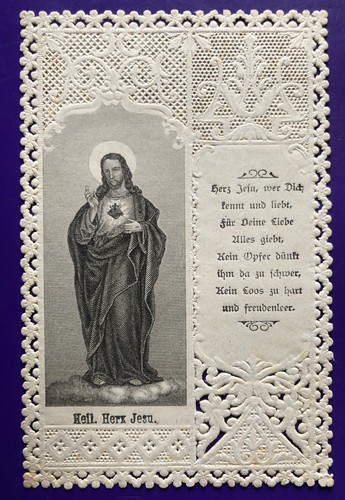 Quadro pizzo immagine sacra