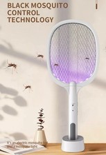 NUOVA Racchetta Zanzare Led Fulmina Insetti Lampada Elettrica Ricaricabile 2in1