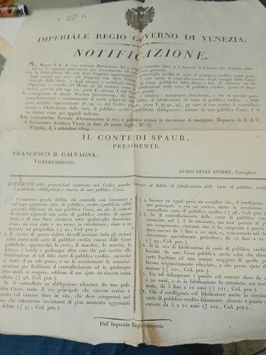 Editto storico 1829 regno - storico,
