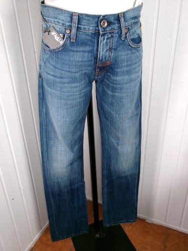 Pantalon jeans bleu droit - jeans,