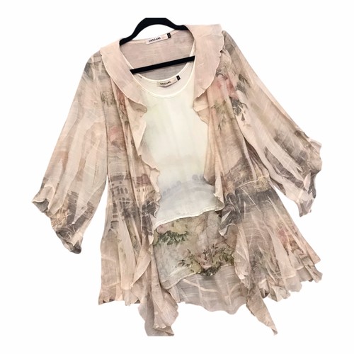 Giacca chiffon origami by - in,
