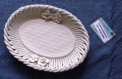 Vassoio ceramica bianca 1954 - vassoio,