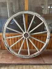 ANTICA RUOTA CARRO ARTIGIANATO in LEGNO e FERRO FATTO a MANO