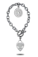 Bracciale Cuore Acciaio Inox