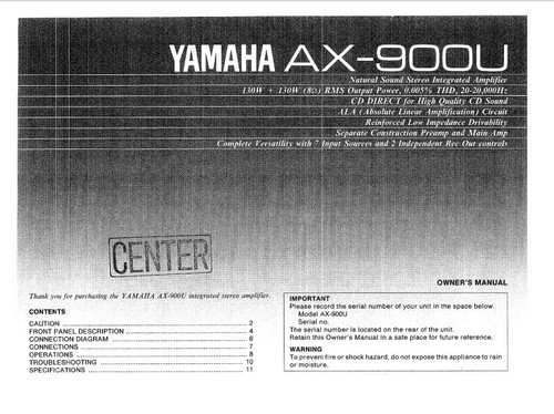 Yamaha 900u amplificatore - ax-900u,