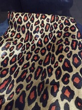 Pelle leopardo , agnello laminato serigrafato e verniciato per borse e calzatura