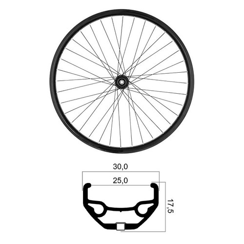 Ruota posteriore 25mm mtb - 29,