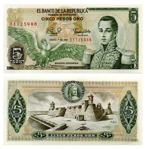 Colombia pesos oro - colombia, 5