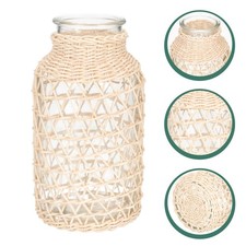  Vaso Intrecciato Rattan Per