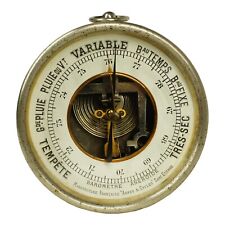 1901-1911 Piccolo barometro aneroide da scrivania con quadrante aperto di Manufrance