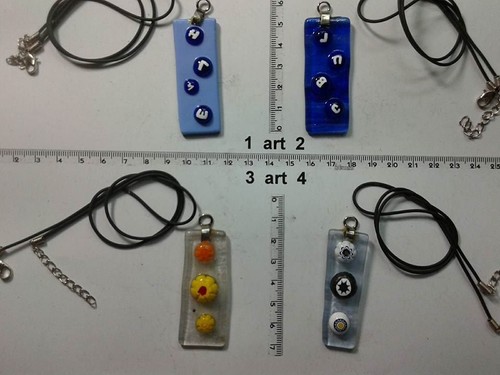 Collana ciondolo murrine - e,