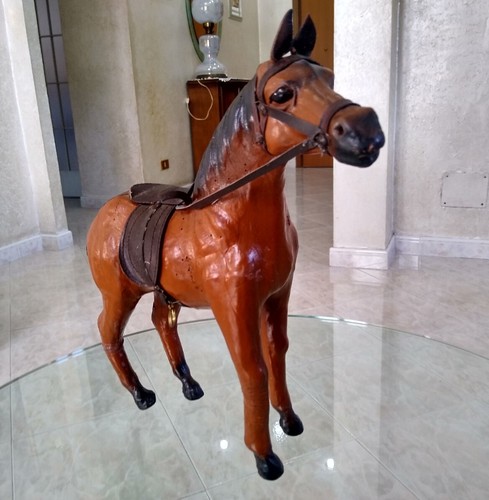 Cavallo vintage legno cuoio - cavallo, e