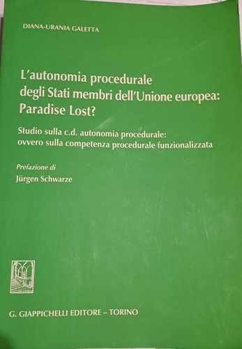 Autonomia procedurale degli - autonomia,