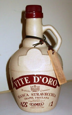 DECANTER CERAMICA VITE D'ORO CAMEL GRAPPA FRIULANA STRAVECCHIA. BOTTIGLIA VUOTA.