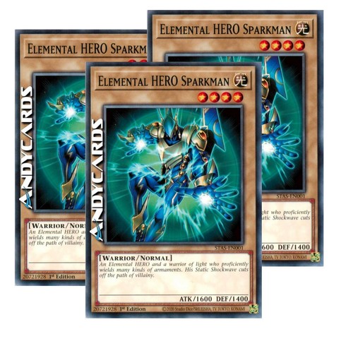 Elemental hero sparkman - 3x,