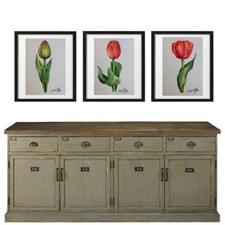 Serie tulipani rossi  acquerelli su cartoncino ( cod. 109  )