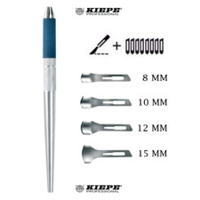 Kiepe Kit Pedicure Sgorbie x Calli 8 Lame (2 x Mis.) + Manico Sgorbie Alluminio