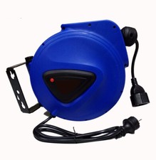 Avvolgicavo Elettrico con Cavo 10 mt Prolunga Shucko Avvolgitubo Fissaggio Muro,