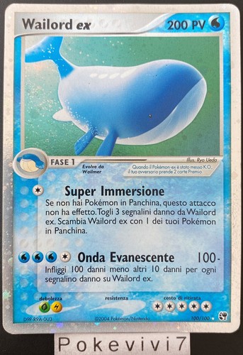 Carte pokemon wailord 100 - carte, 100/100