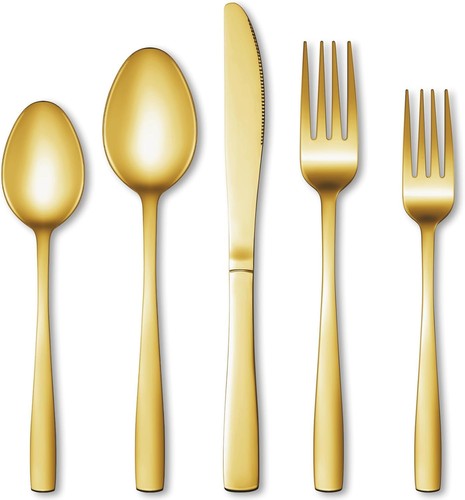 Pezzi set posate oro - pezzi,
