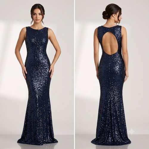 Abito sirena con paillettes - a,
