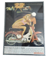 Quadro pubblicità Honda Cub 90 del 1966 Annonce Moto Vintage