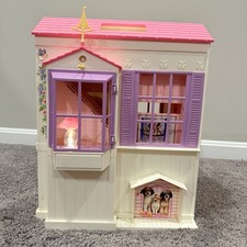 Barbie Vintage RARA 1996 Pieghevole Bella Casa Playset. Lampada Con Accesso Funziona