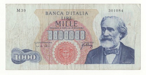 1000 lire giuseppe verdi - giuseppe, i°