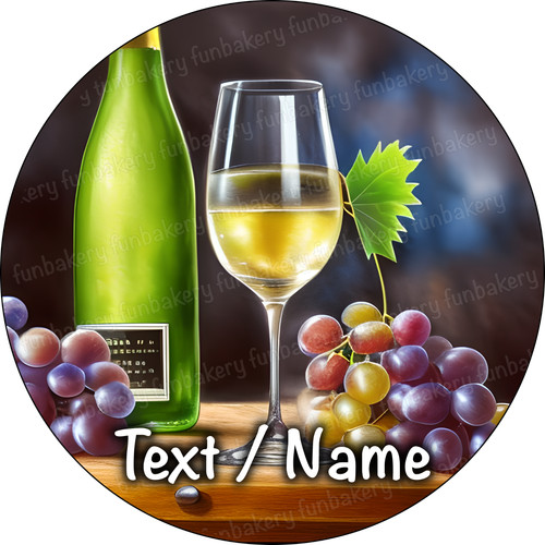Cake topper vino alcool - cake,