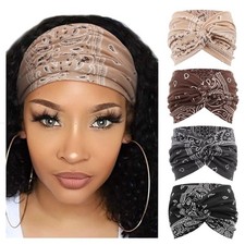 4 Pezzi Fasce per Capelli Donna Elastica Turbante Fascia Capelli Cerchietti