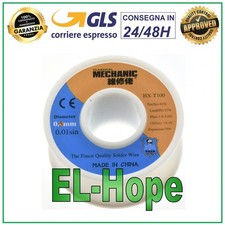 STAGNO DIAMETRO 0.5mm 55gr 63/37 ROCCHETTO BOBINA FILO MICRO SALDATURE SALDARE